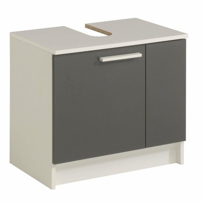 meuble bas pour lavabo Versa Blanc Gris Bois Mélamine 59 x 38 x 53,5 cm