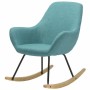 Rocking Chair Norton Blue Wood Metal Cloth 69 x 76,3 x 89 cm