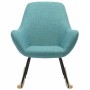 Rocking Chair Norton Blue Wood Metal Cloth 69 x 76,3 x 89 cm