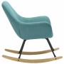 Rocking Chair Norton Blue Wood Metal Cloth 69 x 76,3 x 89 cm