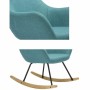 Rocking Chair Norton Blue Wood Metal Cloth 69 x 76,3 x 89 cm