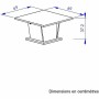 Centre Table Diagone White Oak 69 x 69 x 38 cm