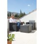 Table Set with 2 Armchairs Shaf Anthracite 57 X 57 X 42 CM (3 Pieces)