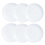 Plate set Luminarc Diwali 6 pcs White Glass 19 cm