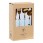 Cutlery set DKD Home Decor Green Golden Stainless steel 1,5 x 0,5 x 22,3 cm 16 Pieces