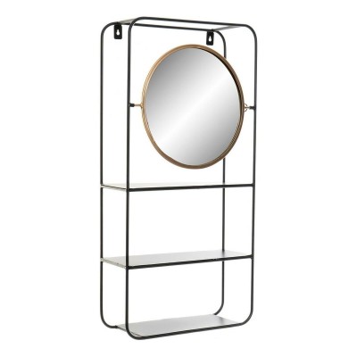 Bathroom Shelves DKD Home Decor Crystal Black Metal (32 x 12 x 65 cm)