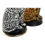 Decorative Figure DKD Home Decor White Black Orange Leopard Colonial 16 x 16 x 32 cm (2 Units) (2 Pieces)