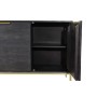 Sideboard DKD Home Decor Black Golden Mango wood 145 x 41 x 77 cm