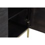 Sideboard DKD Home Decor Black Golden Mango wood 145 x 41 x 77 cm