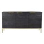 Sideboard DKD Home Decor Black Golden Mango wood 145 x 41 x 77 cm
