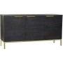 Sideboard DKD Home Decor Black Golden Mango wood 145 x 41 x 77 cm
