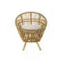 Fauteuil DKD Home Decor 8424001750092 Naturel Coton Blanc Rotin (74 x 67 x 85 cm)