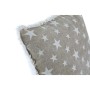 Cushion DKD Home Decor Grey Beige Polyester Cotton Aluminium (45 x 10 x 45 cm) (2 Units)