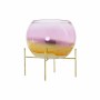 Candleholder DKD Home Decor 8424001830619 Pink Golden Metal Crystal 19 x 19 x 20,5 cm