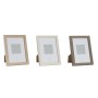 Photo frame DKD Home Decor Natural Beige Wood Dark brown Boho (18 x 2 x 23 cm) (3 Units)