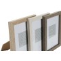 Photo frame DKD Home Decor Natural Beige Wood Dark brown Boho (18 x 2 x 23 cm) (3 Units)