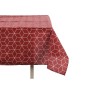 Tablecloth Kinvara CUBIC-26195-1 White Maroon Thin canvas
