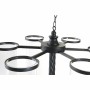 Candleholder DKD Home Decor Black Metal Crystal 53 x 53 x 52 cm