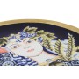 Centerpiece DKD Home Decor Blue Multicolour Porcelain 42 x 42 x 4 cm