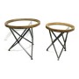 Set of 2 tables DKD Home Decor Black Natural 65 x 65 x 63 cm