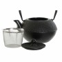Teapot DKD Home Decor Black Silver Iron (18.5 x 16 x 17 cm) (2 pcs) (1200 ml)
