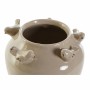 Vase DKD Home Decor Porcelaine Gris Beige Oiseaux Shabby Chic (15 x 15 x 13,5 cm) (2 Unités)  