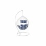 Fauteuil de jardin suspendu DKD Home Decor Blue marine Blanc Aluminium rotin synthétique 90 x 70 x 110 cm (107 x 107 x 198 cm)