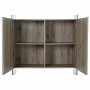 Sideboard DKD Home Decor   Natural Tempered Glass MDF Wood 120 x 44 x 120 cm