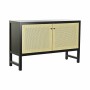 Buffet DKD Home Decor   Noir Naturel Rotin Sapin 120 x 38 x 76 cm