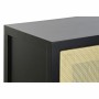 Buffet DKD Home Decor   Noir Naturel Rotin Sapin 120 x 38 x 76 cm