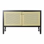 Buffet DKD Home Decor   Noir Naturel Rotin Sapin 120 x 38 x 76 cm