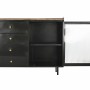 Sideboard DKD Home Decor   Black Golden Natural Metal Mango wood 145 x 40 x 85 cm
