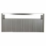 Sideboard DKD Home Decor   Grey Aluminium Crystal Oak Tempered Glass 165 x 39 x 76 cm