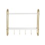 Wall mounted coat hanger DKD Home Decor Metal MDF Glam (50 x 15 x 43 cm)