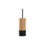 Toilet Brush DKD Home Decor Black Natural Bamboo 10 x 10 x 36,8 cm