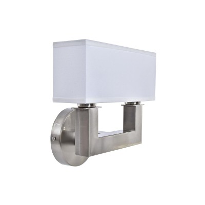 Applique DKD Home Decor Argenté Métal Polyester Blanc 220 V 40 W (25 x 14 x 24 cm)