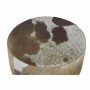 Stool DKD Home Decor White Brown Natural Leather Wood 42 x 42 x 77 cm