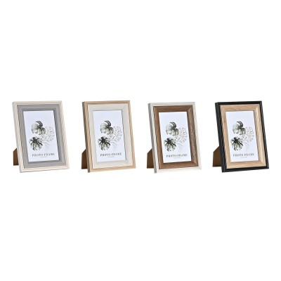 Photo frame DKD Home Decor Grey Beige Brown White Tropical MDF Wood (15 x 1,5 x 20 cm) (4 Units)