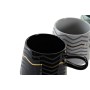 Tasse mug DKD Home Decor Noir Gris Bleu Rose Grès Moderne (400 ml) (4 Unités)