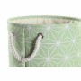 Basket set DKD Home Decor Green Beige Geometric 30 x 30 x 35 cm 4 Kg 3 Pieces (3 Units)