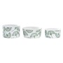 Appetizer Set DKD Home Decor Bamboo Stoneware Sheets Tropical 4 Pieces 18 x 18 x 1 cm