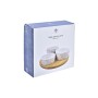 Appetizer Set DKD Home Decor Bamboo Stoneware Sheets Tropical 4 Pieces 18 x 18 x 1 cm