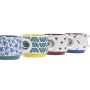 Ensemble de tasses à café DKD Home Decor Jaune Bleu Multicouleur Turquoise Bordeaux Métal Grès 150 ml