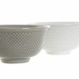 Bol DKD Home Decor Blanc Gris Porcelaine Vintage 12,5 x 12,5 x 6,5 cm 2 Pièces