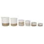 Set de basket DKD Home Decor Blanc Marron Jute 45 x 45 x 54 cm