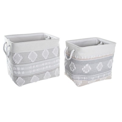 Set de basket DKD Home Decor 45 x 35 x 40 cm Gris