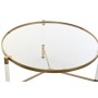 Centre Table DKD Home Decor Glamour Transparent Golden Acrylic Metal 87 x 87 x 50 cm