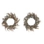 Couronne de Noël DKD Home Decor Fleur (60 x 10 x 60 cm) (2 Unités)