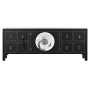 TV furniture DKD Home Decor Black Oriental White Golden White/Black Metal Fir MDF Wood 130 x 26 x 51 cm