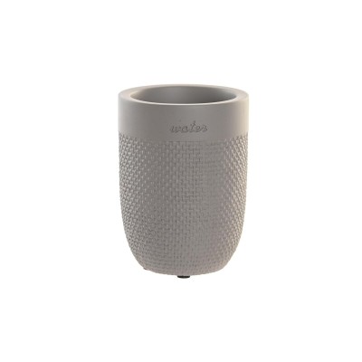 Verre DKD Home Decor Gris Ciment 8 x 8 x 10,5 cm